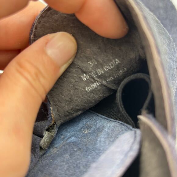 Free People Summit Blue Suede Ankle Boots Women's 38 US 8 Indie Boho - Picture 10 of 11